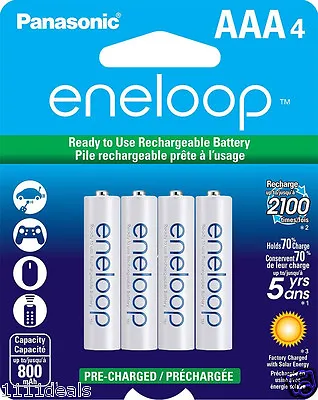 Panasonic Eneloop New 2100X AAA Ni-MH Pre-Charged Rechargeable Batteries 4 Pack • $13.99