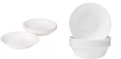 CORELLE Livingware Pasta & Soup Bowl Set 6 Piece Winter Frost White • $102.96