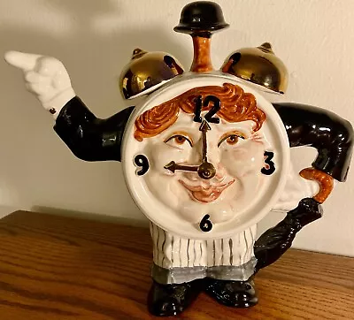 Vintage P & K PRICE KENSINGTON  TIME FOR WORK” Whimsical TEA POT With Clock Face • £37.58