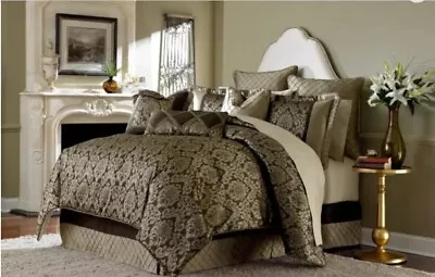 NEW Michael Amini Imperial Comforter Set In Bronze - 10 Piece KING Set • $1199