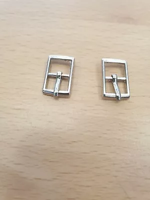 2 PCs 8mm Silver Square Metal Buckles For Shoes Bags Belts & Decoration DIY • £4.95