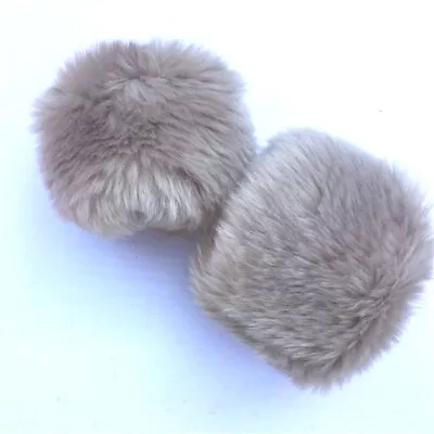 1 Pair Faux Fox Fur Raccoon Fur Cuffs Furry Wrist Warmer Ankle Leg Warmer New • $4.36