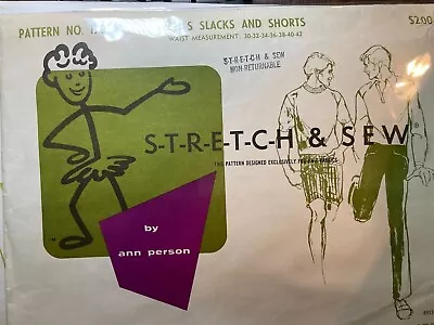 Stretch & Sew Vintage 60's Men's Slacks & Shorts Pattern # 1700 UnCut  • $7.70
