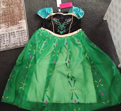 Disney Frozen Princess Anna Kids Costume Green Dress NWT Relibeauty Brand • $20