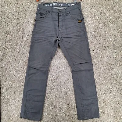 G Star Raw Jeans Mens 33x34 (34x34) Grey KBWG 100 Straight Denim • $29.95