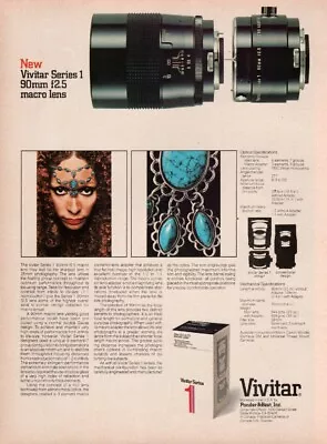 Vivitar  - Series 1 - 90mm Lens - Original Magazine Ad - 1976 • $4.49