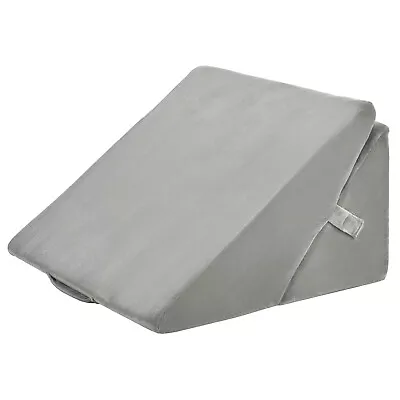 Costway Bed Wedge Pillow Adjustable Memory Foam Reading Sleep Back Support Grey • $39.98