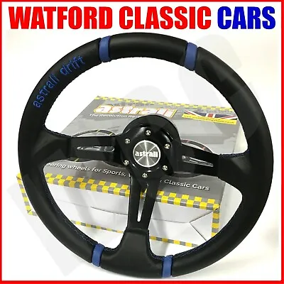 Astrali DRIFT 14  Leather Steering Wheel MG MGB GT MGB Roadster MG Midget  • $126.23