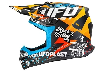 UFO 2024 Motocross Helmet Youth Kids Race Day Matt  -  All Sizes • $119.97