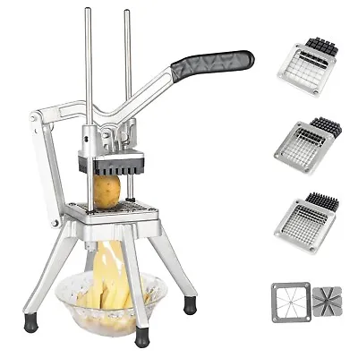 Commercial Vegetable Chopper French Fry Cutter Potato Fruit Slicer 4 Blades • $82.99