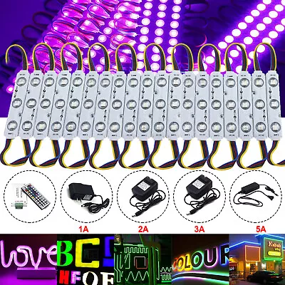 20-160pcs 5050 SMD RGB LED Module Light Injection Lamp Waterproof +Remote+Power • $19.99