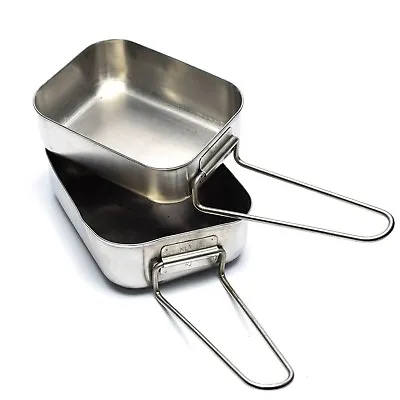 Original Dutch Army Stainless Steel Mess Tins Mess Kit Cooker Military Bushcraft • $31.21
