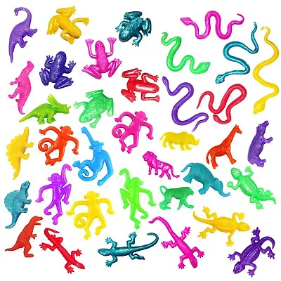 £0.99 • Buy Kid's Party Loot Bag Stocking Filler Coloured Jelly Toys Stretchy Rubber Animals