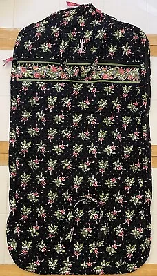 Vera Bradley New Hope Garment Travel Bag Retired (L) Black Pink Floral USA EUC • $27.99