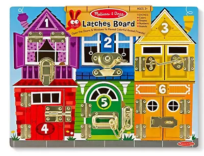 Melissa & Doug Latches Board Activity Board Ages 3+  FREE SHIPPING! ORDER NOW! • $25.97