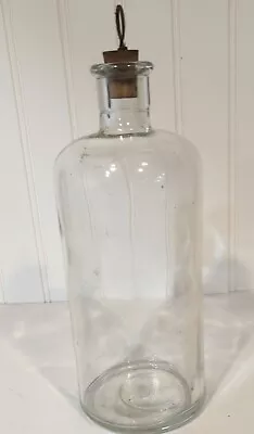 Vintage Clear Glass Fly-Tox ~ Bottle WITH Cork  Stopper! 1920s Diamond In Oval • $24