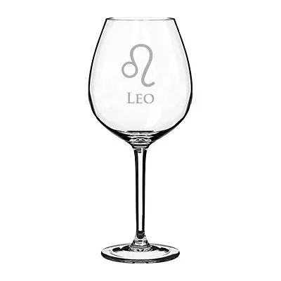 Jumbo 20oz Wine Glass Goblet White Or Red Wine Zodiac Horoscope Birth Sign • $19.99