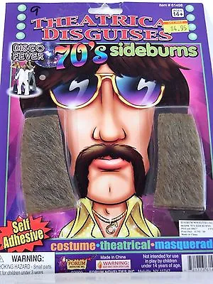$4.95 • Buy Brown Elvis Type Sideburns Halloween Costume Rubies Trick Or Treat Theater