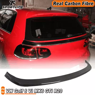 For VW Golf 6 VI MK6 GTI R20 2010-13 Carbon Fiber Rear Middle Spoiler Boot Wing  • $165.40