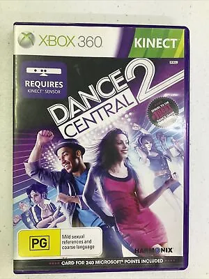 Dance Central 2 (Microsoft Xbox 360 Kinect PAL 2011 Harmonix) - With Manual • $2.40