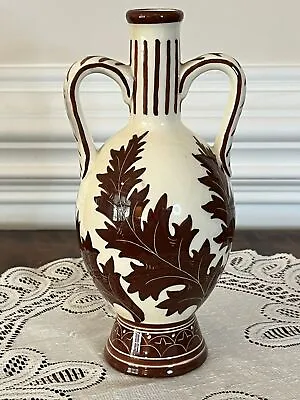 Signed Lux Marmaca Republic Of San Marino Italian Double Handle Bottle/Vase • $42.95