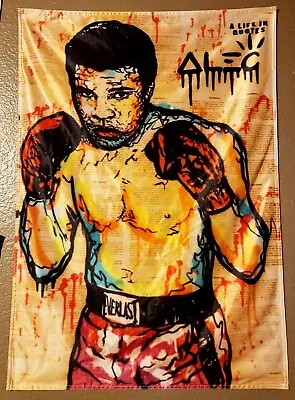 Alec Monopoly Abstract Art Muhammad Ali Fabric Poster 3 Feet X 2 Feet • $14.90