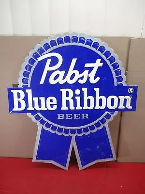 Enormous Vintage PABST BLUE RIBBON PBR Tin Tavern Bar Sign 27  X 24  2002 • $59.99