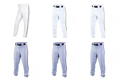 Easton Pro Piped Ankle Length Baseball Pants A164144 White. Grey CLOSEOUT !! • $12.95