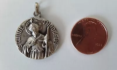 Vintage St Jude Thaddeus And St Gerard Majella Medal Silver 800 6g • $12.99