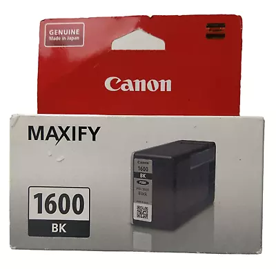 Canon Genuine PGI1600 1600 BK BLACK High Yield Ink Tank MAXIFY MB2360/MB2760 • $27.95