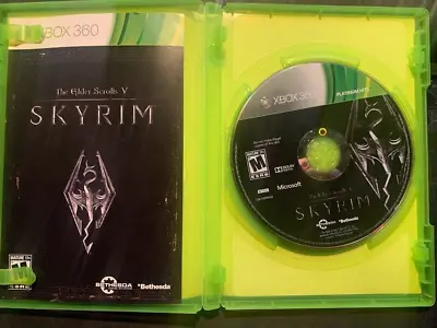 The Elder Scrolls V: Skyrim (Microsoft Xbox 360 2011) W/Manual & Map! • $5.89