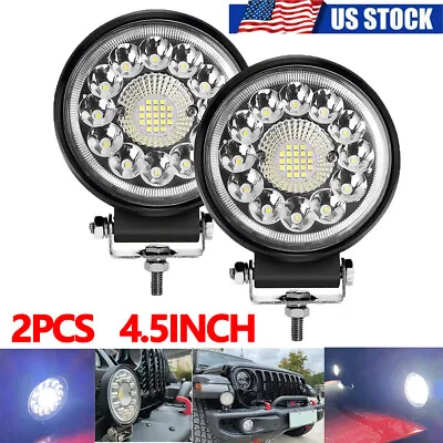 2X 4''Inch Led Flood Round Work Light Offroad Truck Car SUV ATV Driving Lamp • $18.89