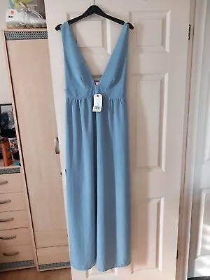 Ohmylove Blue Plung Maxi Dress Size M • £9