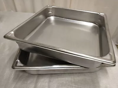 2 Vollrath Super Steam Table Pans II #30122 - 5.6qt - 12-3/4  X 13-7/8  X 2-1/2  • $39.95