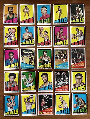 Vintage 1972-1973 Topps Basketball Card Lot Nba Aba 25 Different - Mid Grade • $29