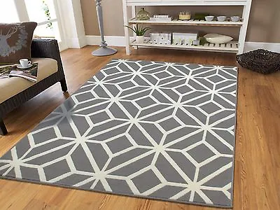 Gray Rugs 8x10 Contemporary Diamond Patterned Moroccan Geometric Grey Area Rug 5 • $49.99