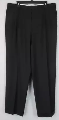 Mens Zanella Platinum Loro Piana Super 120s Black Dress Pants Size 38x32 Bennett • $49.99