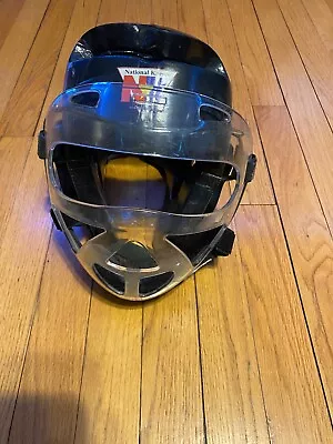 Martial Art Helmet National Karate With Macho Face Gard Used.  • $12