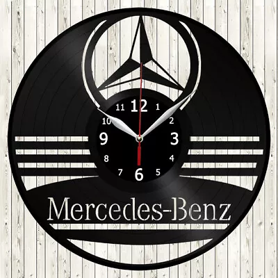 Mercedes Benz Vinyl Record Wall Clock Decor Handmade 3989 • $24.98