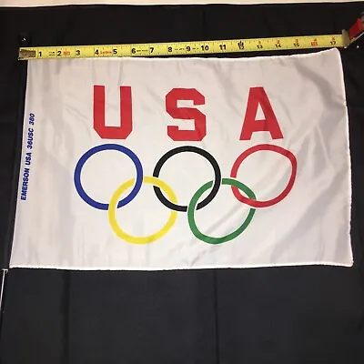 Usa Olympic Games Atlanta 1996 Flag Banner Emerson Authentic Vintage Olympics • $16.99