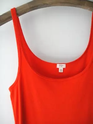 J Crew Size M Bright Orange 100% Cotton Tank Top • $10.79