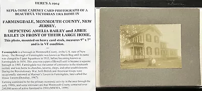 Farmingdale Howell Monmouth County Nj Victorian Home Bailey House Cabinet Photo! • $21.83