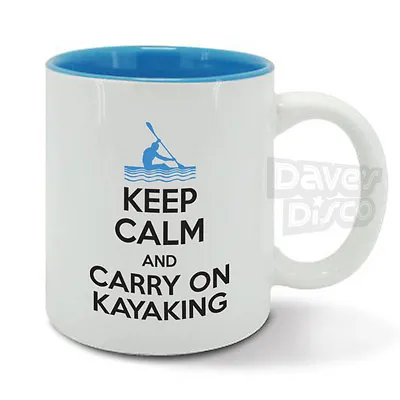 KEEP CALM And Carry On KAYAKING Mug Cup Canoeing Kayak Water Sport Gift Idea • £12.95