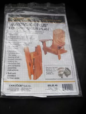 New Veritas  Adirondack Plus  Folding Chair Plan - 05L0540 (218) • $19.91