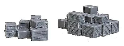 Bar Mills 1004 N Scale Assorted Crate Stacks -- Unpainted - 2 Large Groups • $4.99