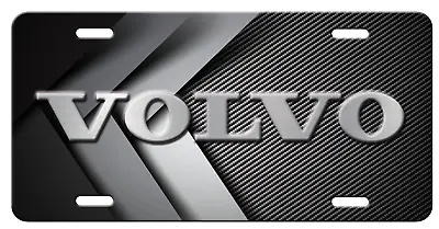 VOLVO Inspired Art Simulated Gray Carbon Fiber  Aluminum License Plate Tag • $18.99