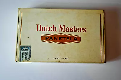 Vintage Cigar Box Dutch Masters Panetela Has A Tax Stamp. No Cigars. • $9.99