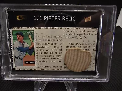 The Bar Hybrid 1/1 Pieces Relic MEL OTT  Stamp News & Model Bat Card • $40