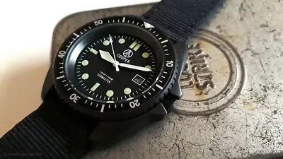 Cooper Submaster Royal Navy  SBS Military Divers Watch All Black Pvd Finish • £113.99