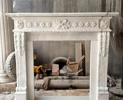 Beautiful French Style Marble Fireplace Mantel - Z2 • $4500